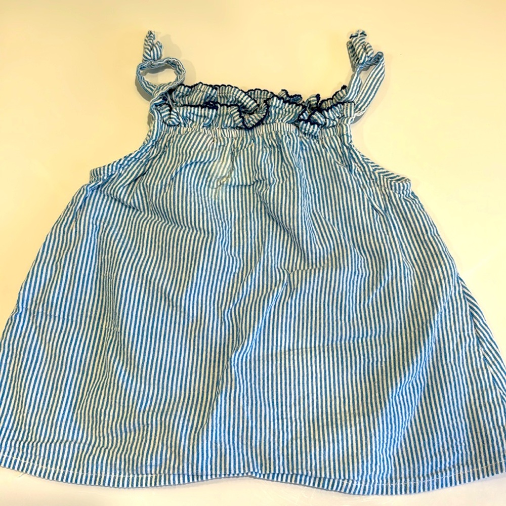 Zara Baby Summer top blue and white 18-24 mos.